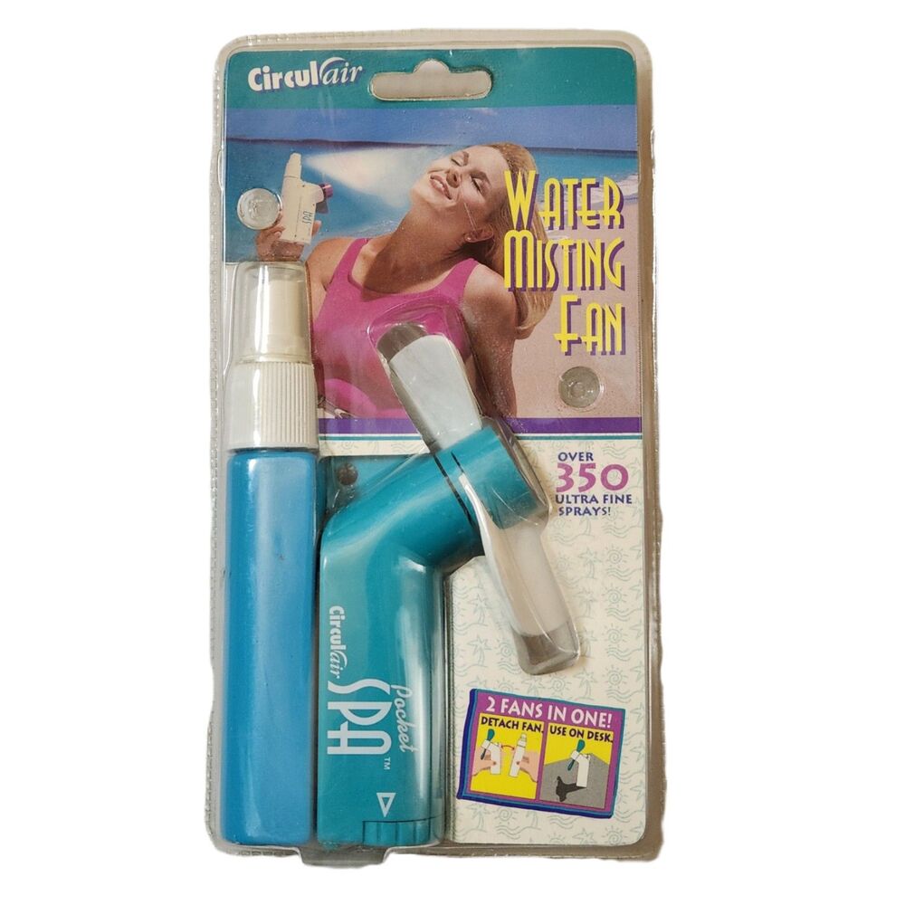 Vintage CirculAir Pocket Spa Water Misting Fan #1251 Sealed Battery Operated